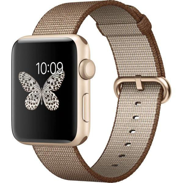 ساعت هوشمند اپل واچ 2 مدل - 42MM GOLD ALUMINUM CASE WITH COFFE CARAMEL BAND