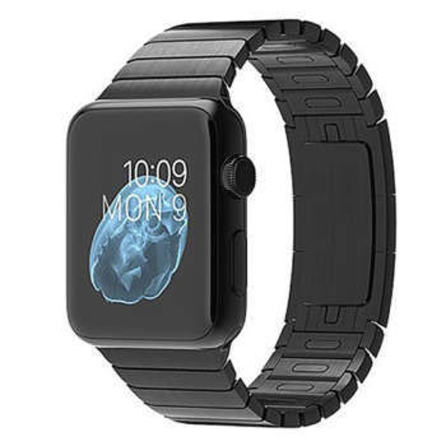 space black stainless steel case with space black milanese loop