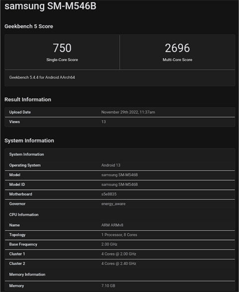 گلکسی M54 5G سامسونگ